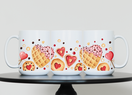 Waffle Heart and cookies 15oz Mug