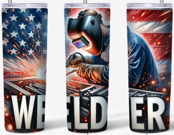 Welder American Flag 20oz Tumbler