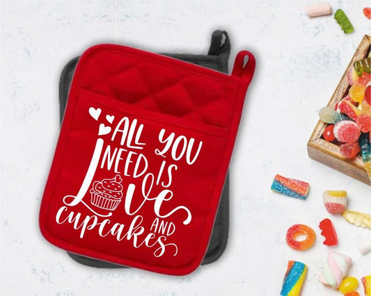 All you need is Love and Cupcakes Potholder