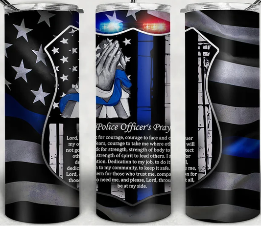 Back The Blue - Policeman's Prayer 20oz Tumbler