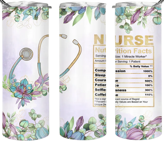 Nurse Nutrition Facts 20oz Tumbler