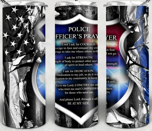 Police Officer's Prayer 20oz Tumbler