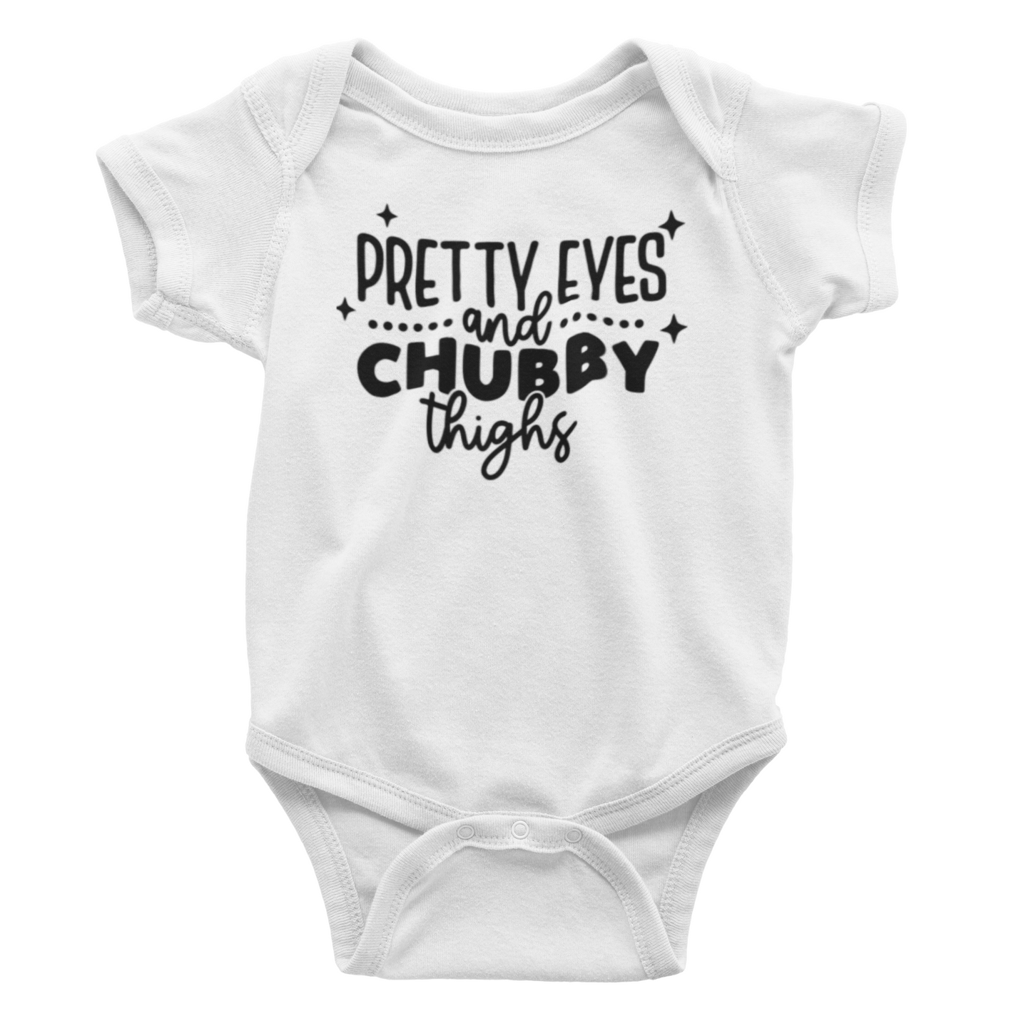 Pretty eyes and chubby thighs Baby bodysuit