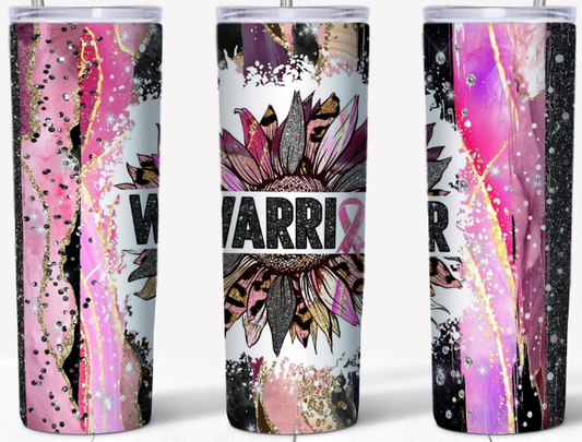 Sunflower breast cancer warrior 20oz Tumbler