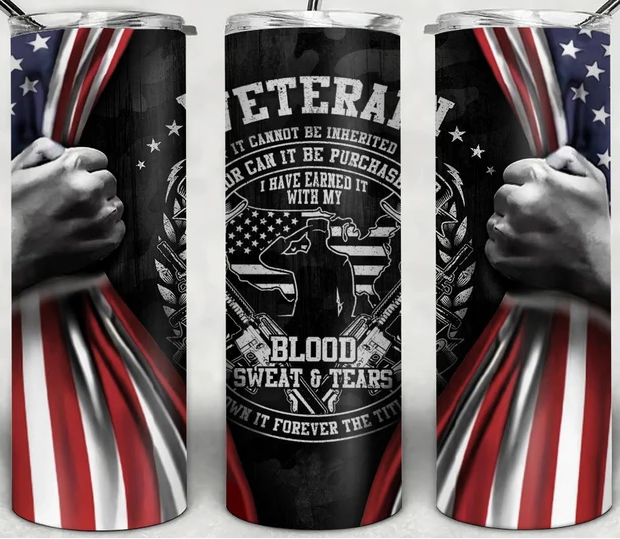 Veteran USA flag 20oz Tumbler