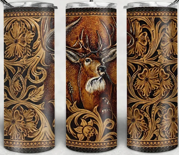 Wood Deer Hunting 20oz Tumbler